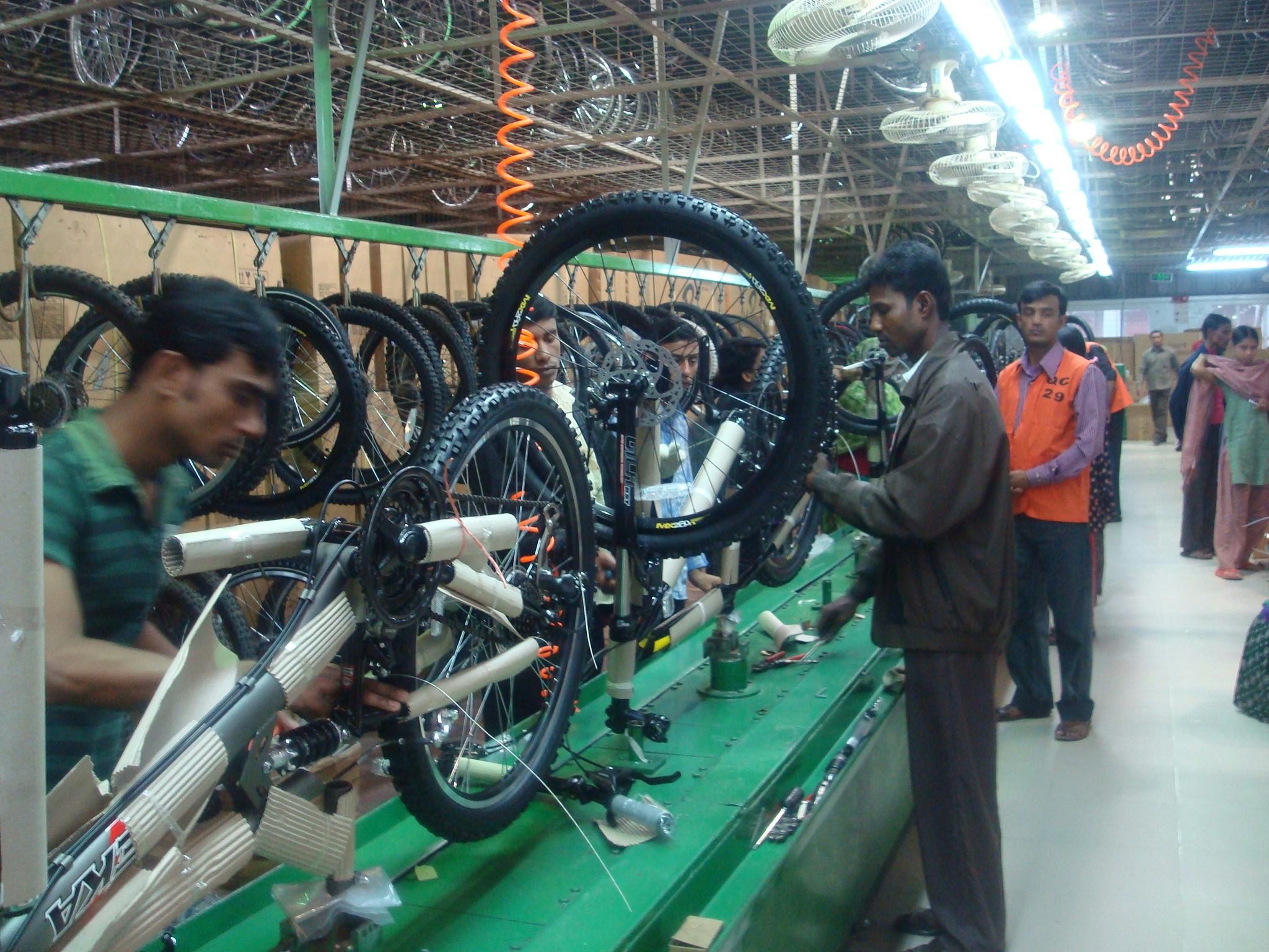 China is said to crash into Indian market through South Asian Free Trade Area of which Sri Lanka and Bangladesh are part. Pictured here is production in Bangladesh. – Photo Bike Europe