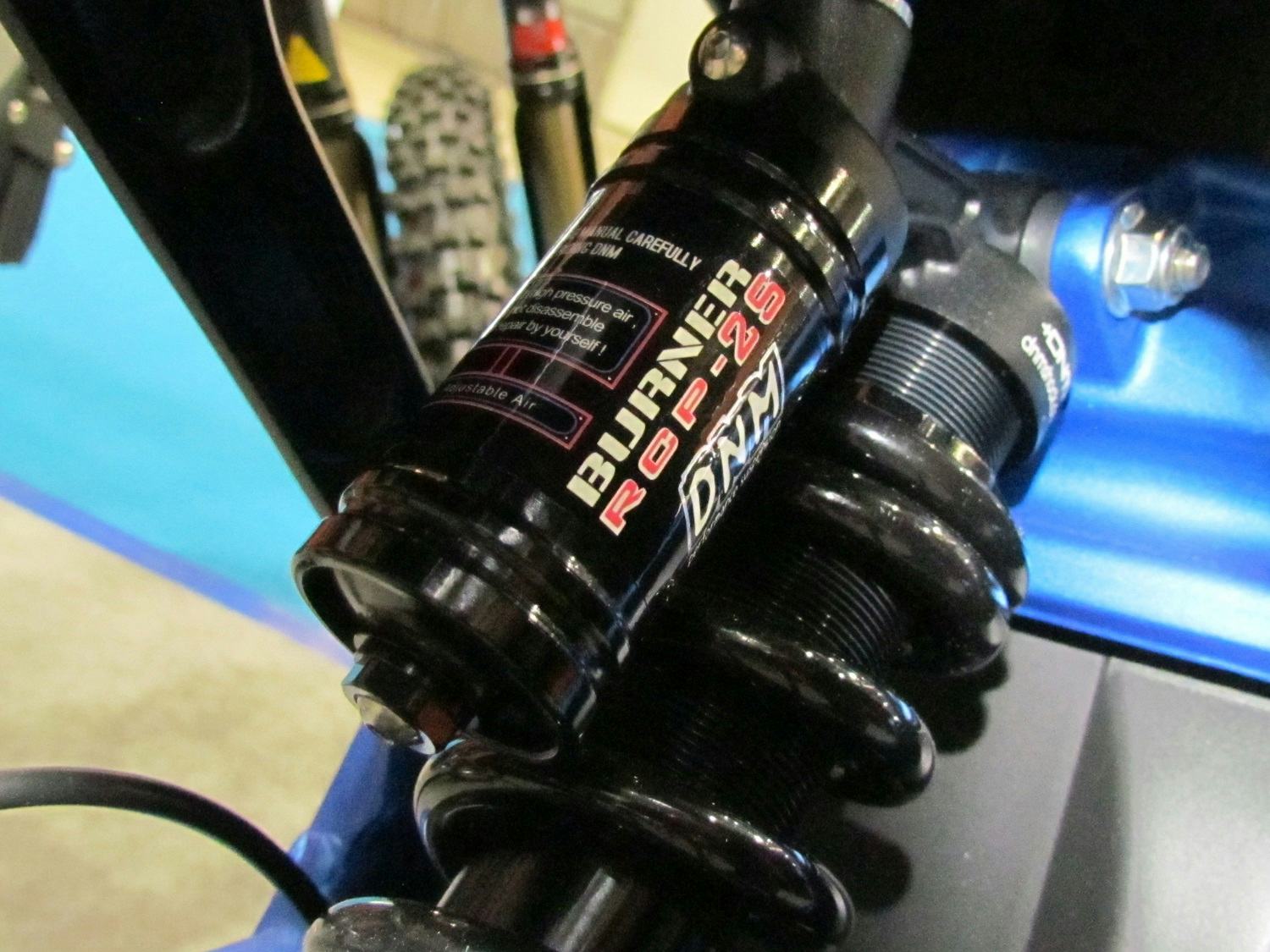 For e-MTBs; DNM’s rear shocks, suspension forks and dropper posts. – Photo Bike Europe