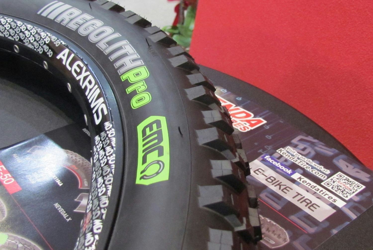 New Regolith e-MTB tyre series is presented by Kenda at Eurobike. – Photo Bike Europe