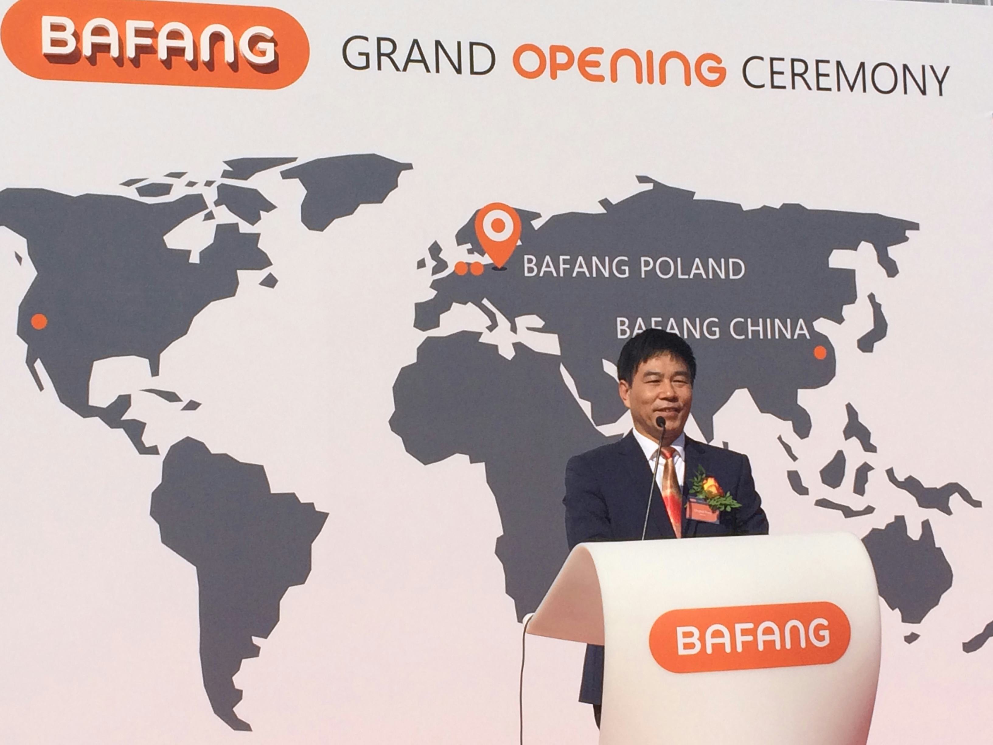 Bafang President and CEO Qinghua Wang: Polish facility is to improve service level in Europe. – Photos Bike Europe