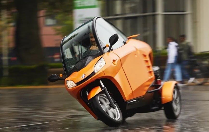 Electric version of 3-wheeled and 2-seater Carver is being made in the Netherlands. – Photos Carver