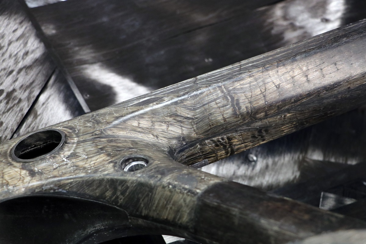 圖中量試樣品是運用Rein4ced的Feather技術製造的Ghost車架。照片來源／Rein4ced