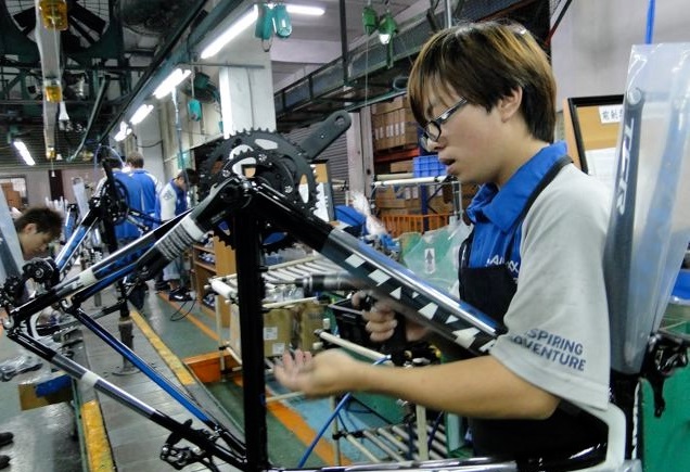 Giant在崑山和天津的生產廠，及Merida位於深圳、江蘇及山東的工廠都已陸續復工。照片來源／Giant