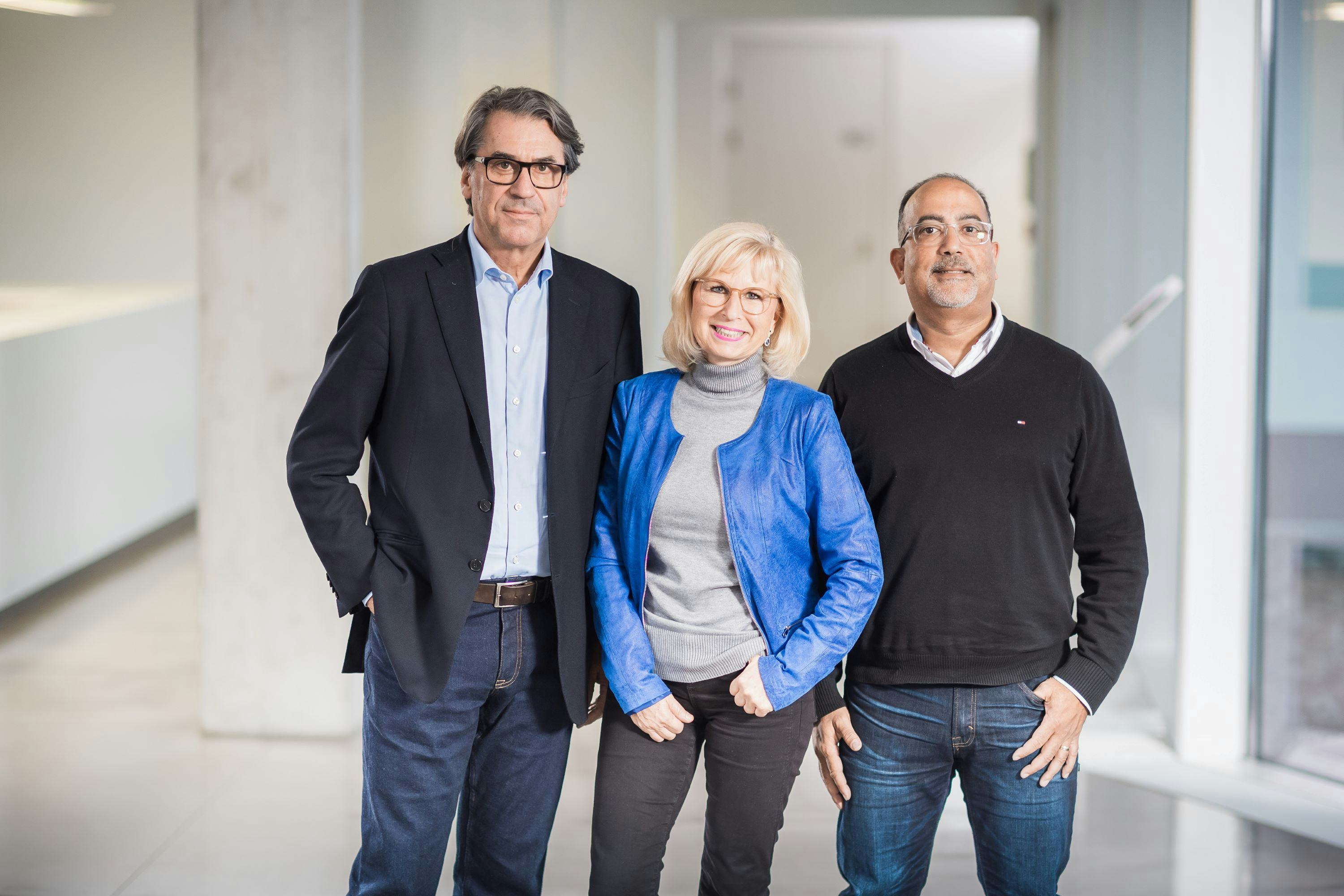 Pierer Mobility AG, CEO Stefan Pierer (left) together with Pexco Managing Directors, Susanne and Felix Puello, who now also act as CMO/CSO and COO/CTO of Husqvarna E-Bicycle GmbH. - Photo Pierer Mobility  