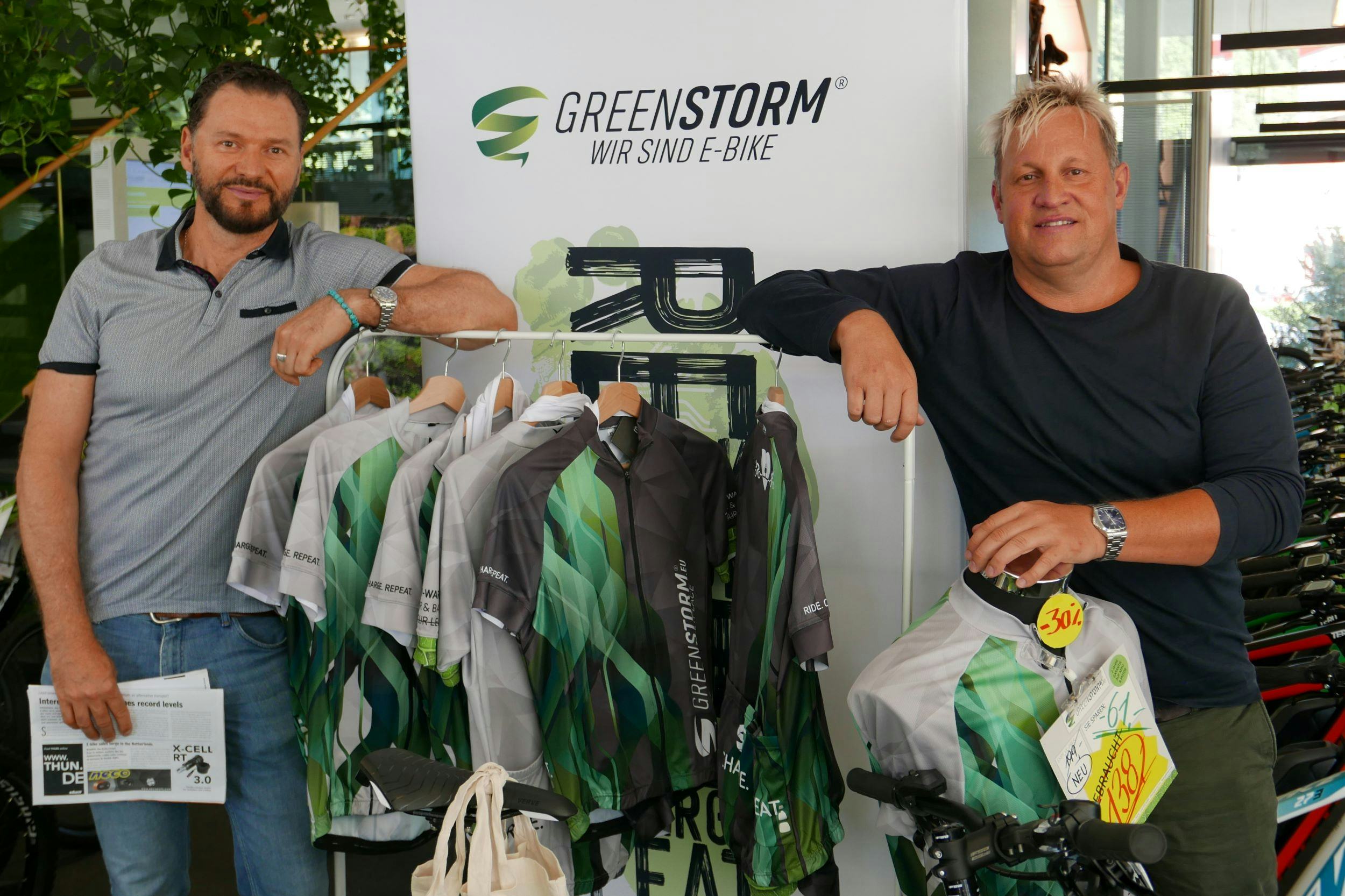 Greenstorm MD and CEO Richard Hirschhuber (right) is currently training up the new Greenstorm manager, Carsten Greiner (left). - Photo Jo Beckendorff 