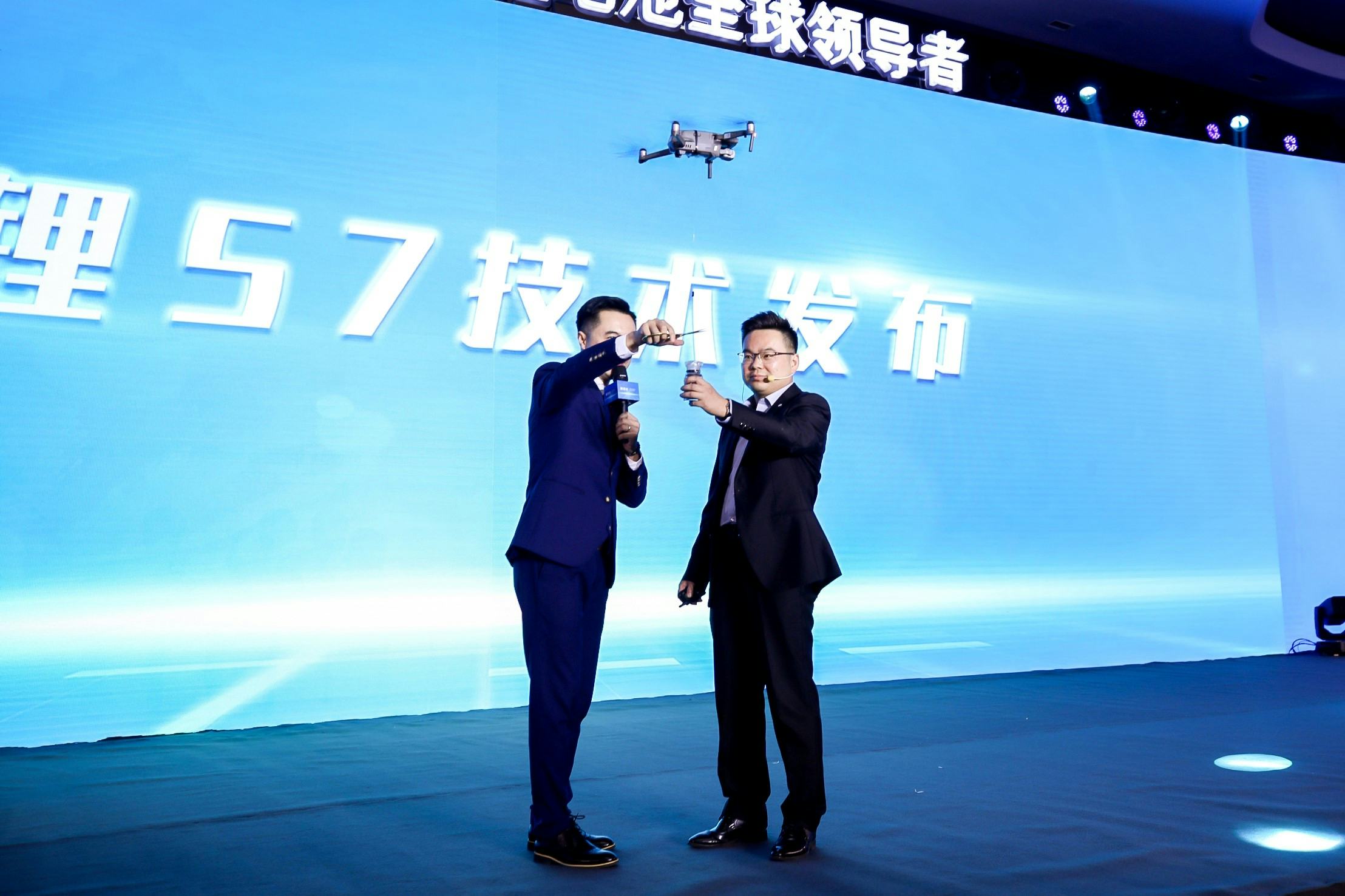 Phylion introduced its 7th generation manganese based multi-element composite lithium technology to the stage via a drone. - Photo Phylion