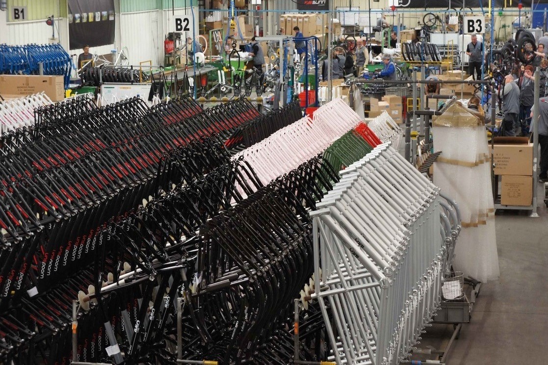 MFC去年在法國Machecoul 產出約45萬輛自行車。照片來源／MFC