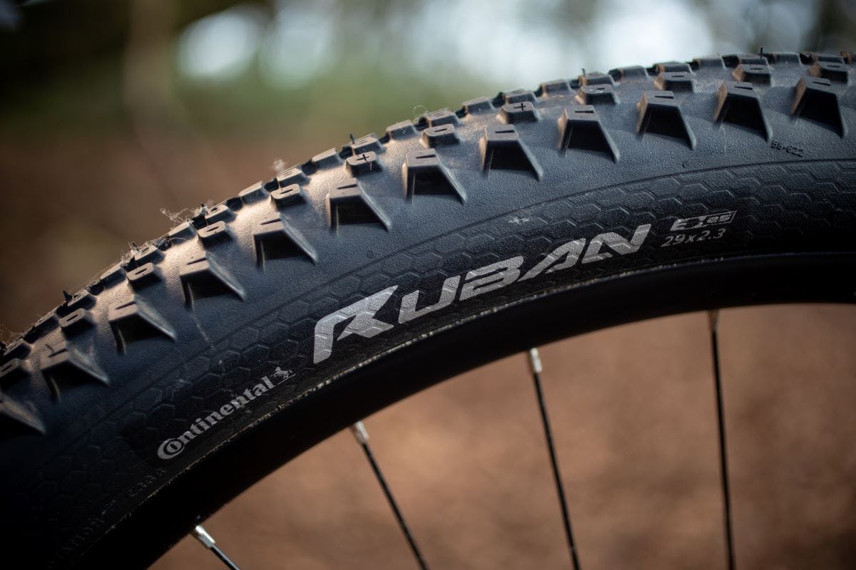 The Ruban tyre is “unashamedly MTB in its look and feel” but has been designed to comfortably switch terrain without compromising on capability. - Photo Continental