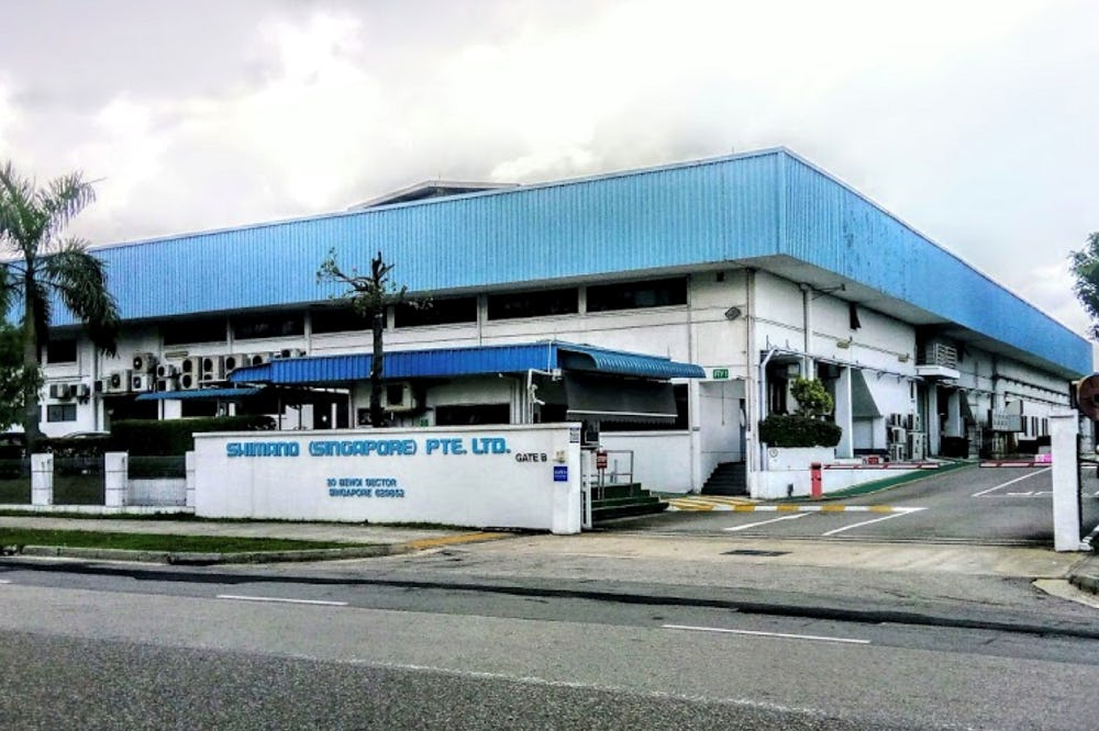 The aged, 1973 built Shimano factory in Singapore. – Photo Shimano