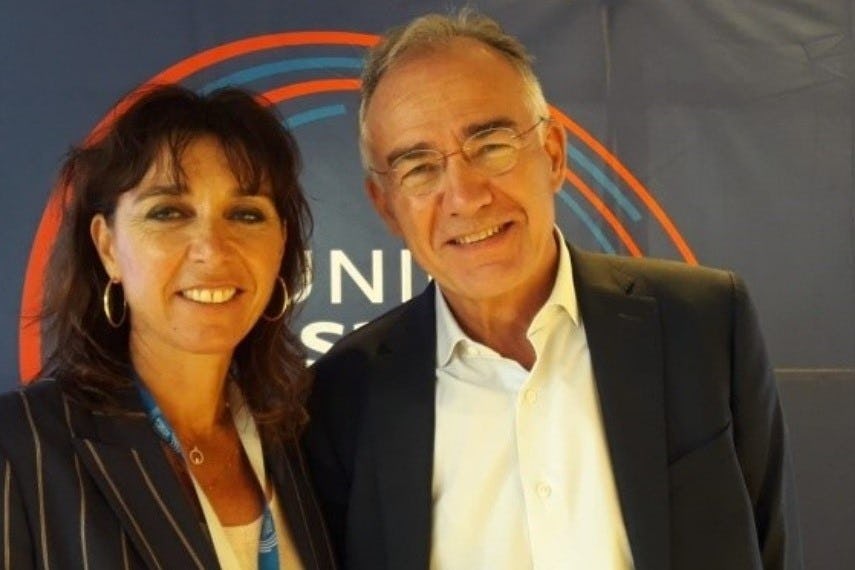 Pascale Gozzi (l.) elected President of Union sport & cycle, Jérôme Valentin leaves the office. – Photo Union sport & cycle