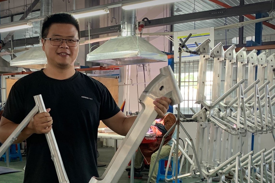 “We have not only invested in new frame production techniques but have also established relationships with suppliers outside the regular supply channels,” says Dingyu Manufacturing CEO, Steve Zhu. Photo: Dinyu 