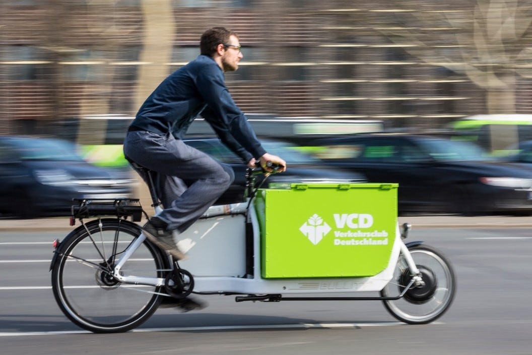 Both consumer demand and the political landscape are to be driving forces in the success of the cargobike in Germany. - Photo Lastenrad VCD