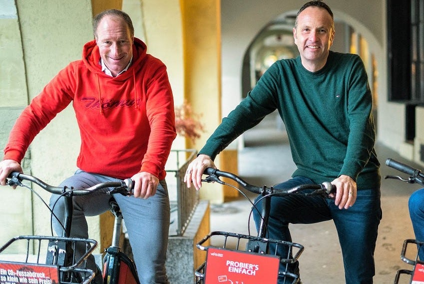 The old and new PubliBike CEO Markus Bacher (right) has industry insider Thomas Binggeli on his side. - Photo PubliBike