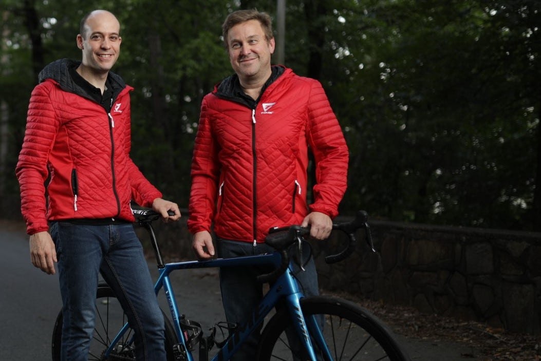 (圖左)Cardinal Cycling Group營運長/共同創辦人Martial Trigeaud和執行長Tony Karklins。照片來源/Time Sport