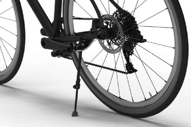 Sunny Wheel’s award winning bike stand. – Photo Sunny Wheel