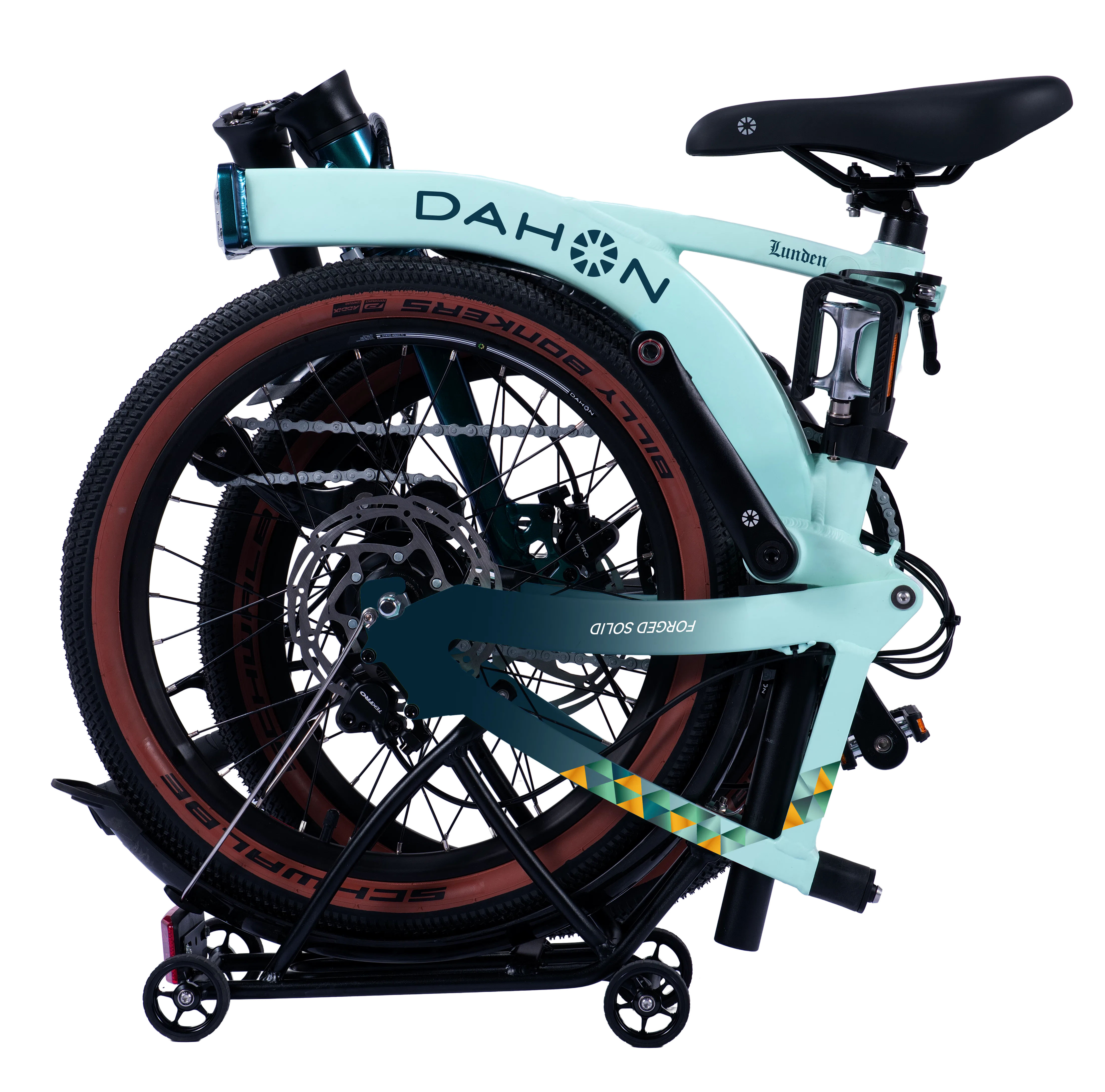 Dr. Hon: "The bike's tri-fold architecture allows it to fold into a compact package that fits easily into trains, elevators, offices and apartments."
