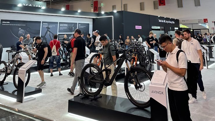 For the third-year running, Avinox was one of the biggest talking points of Eurobike. This year marked a step inside the halls, with a prominent position in Hall 12. - Photos Bike Europe