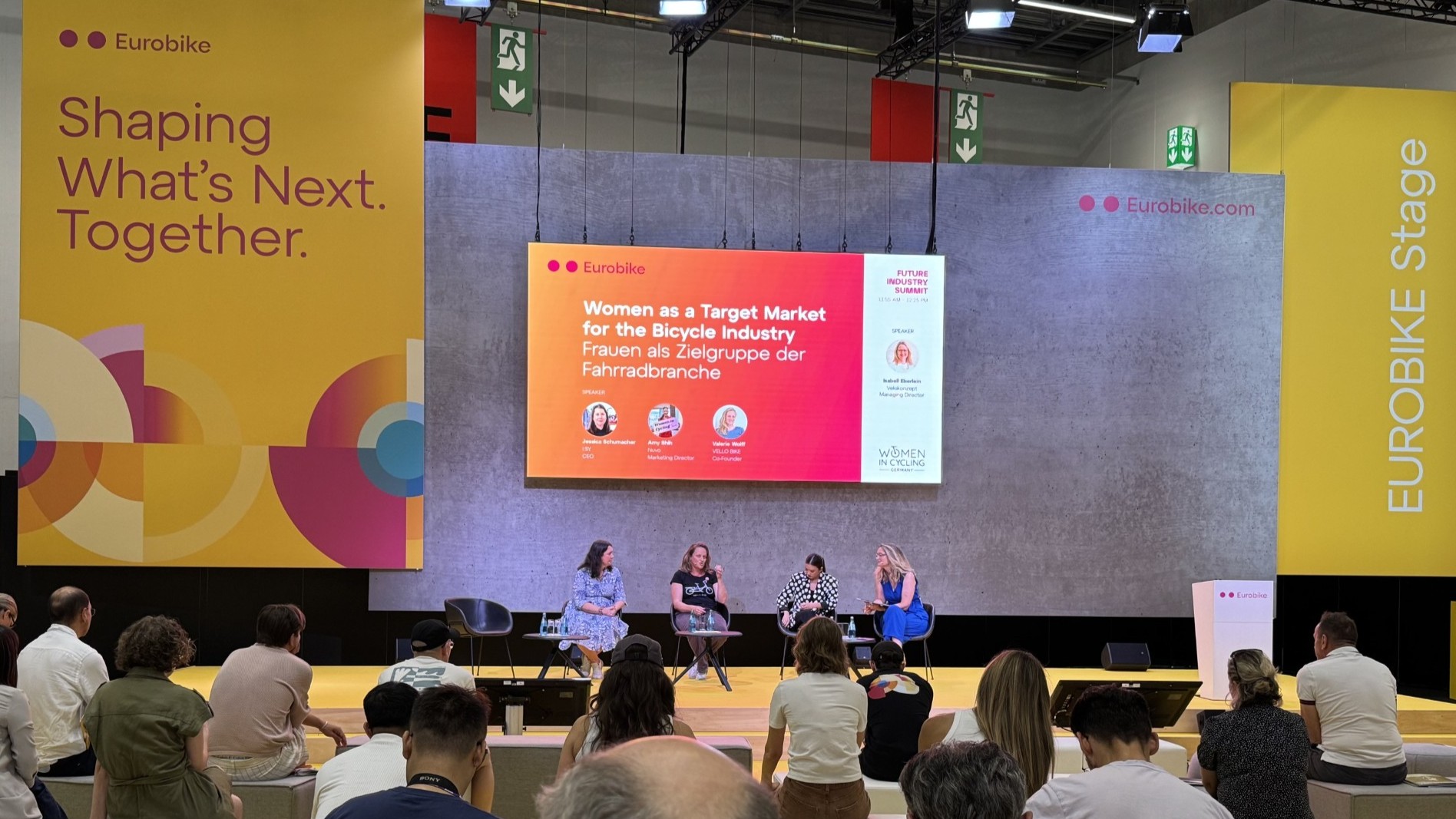 At the Future Summit on day one of Eurobike an all-female panel addressed how women are an important target market for the bicycle industry. – Photo Bike Europe