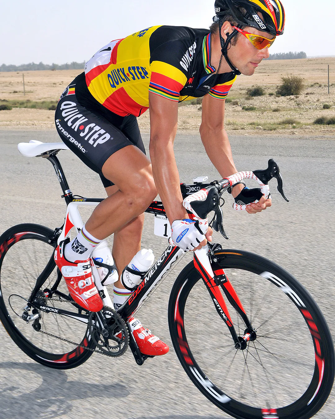 Tom Boonen from Team Quick-Step on FFWD wheels.